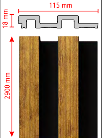 Polymer wall panel golden oak PVC decorative wall cladding